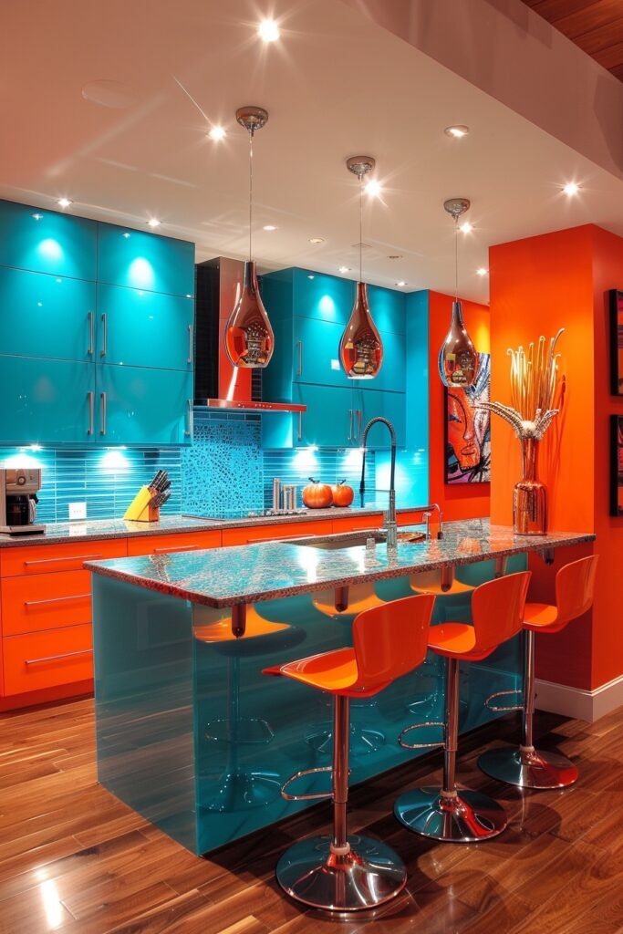 Vibrant Modern Kitchen Designs with Bold Colors