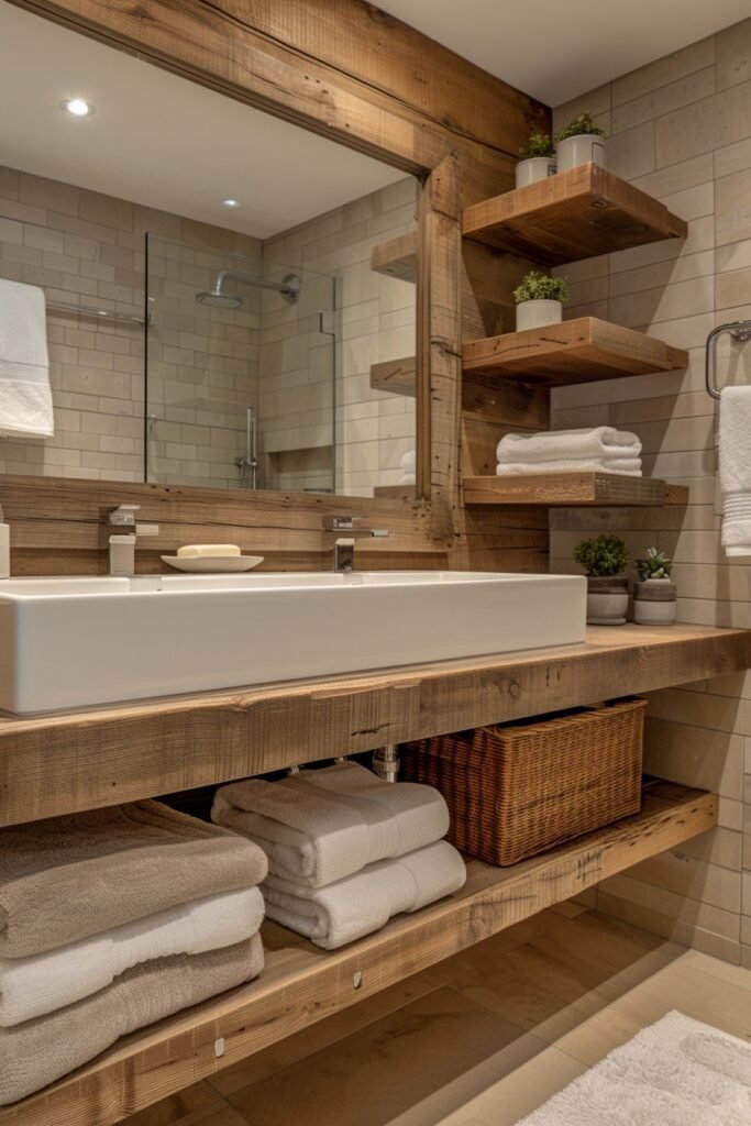 Warm Wooden Urban Bathroom