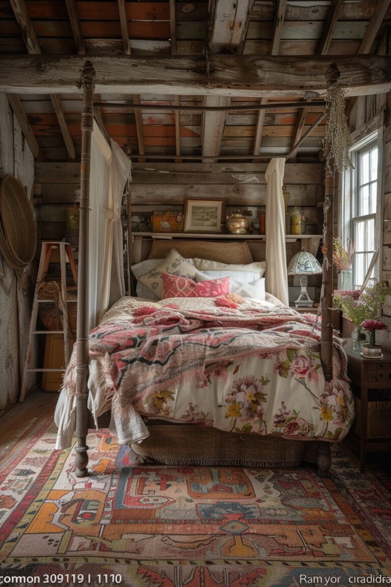 Photo inspiration: Curated Rustic Chic Boho Chic Bedroom Gallery View 34