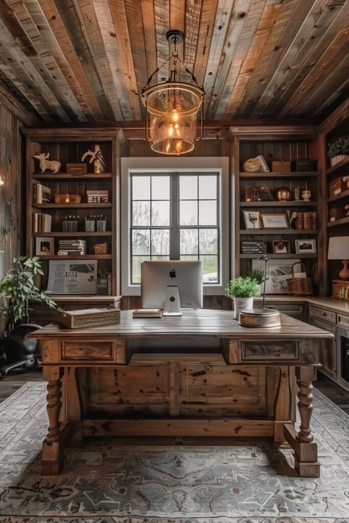 Barn-Themed Barndominium Home Offices