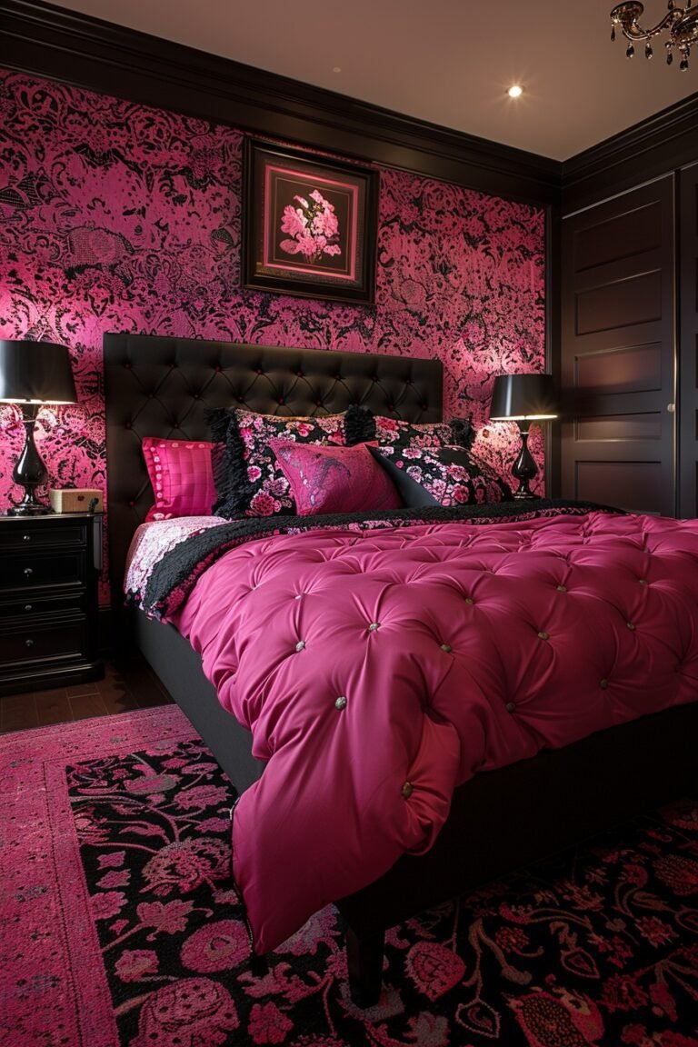 29 Pink And Black Bedroom Ideas To Achieve A Perfect Balance Of Soft