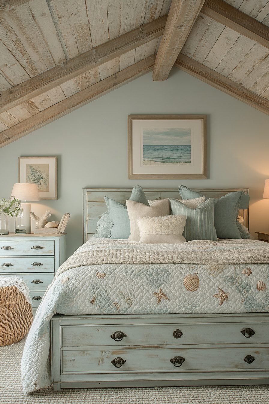 29 Coastal Farmhouse Bedroom Ideas To Create Your Dream Seaside Escape - Learn California