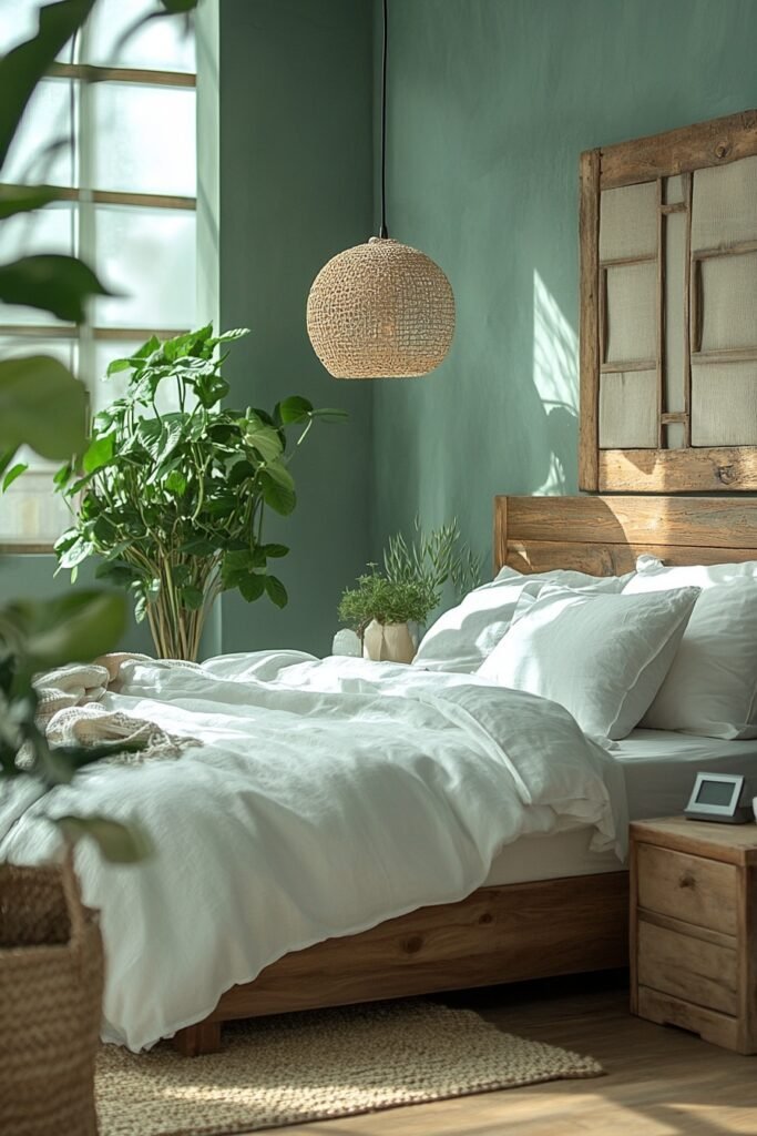 Clean and Green Bedroom