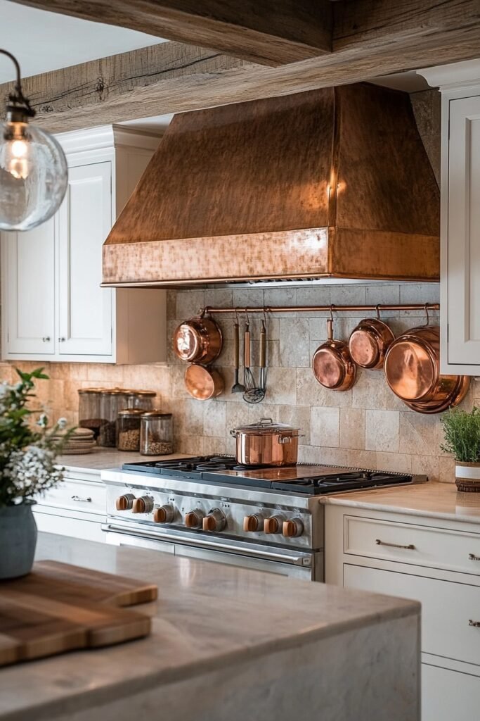 Copper Accented Rustic Kitchen