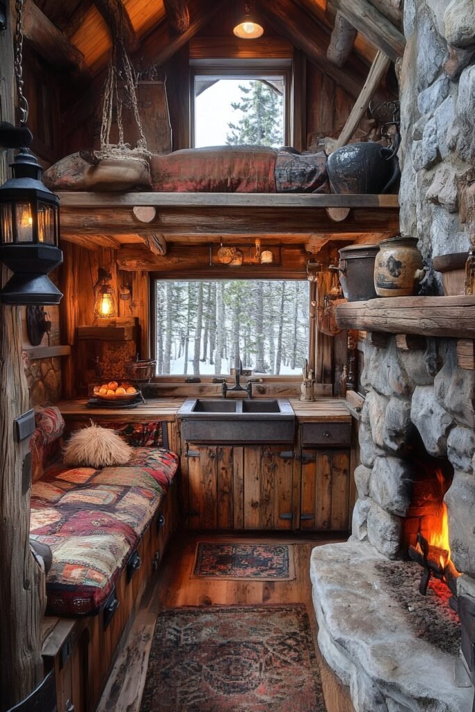 Cozy Cabin Cooking Space