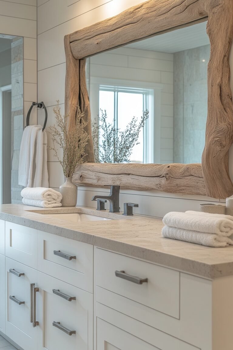 29 Coastal Farmhouse Bathroom Ideas To Transform Your Washroom Into A ...