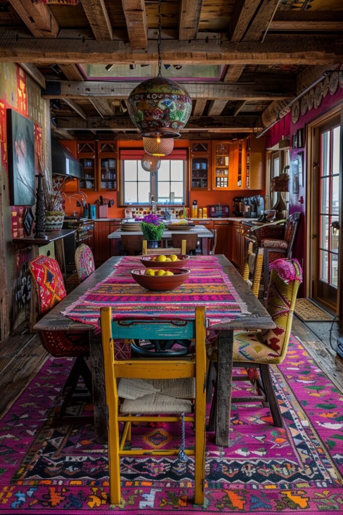 Energetic Afrohemian Dining Areas