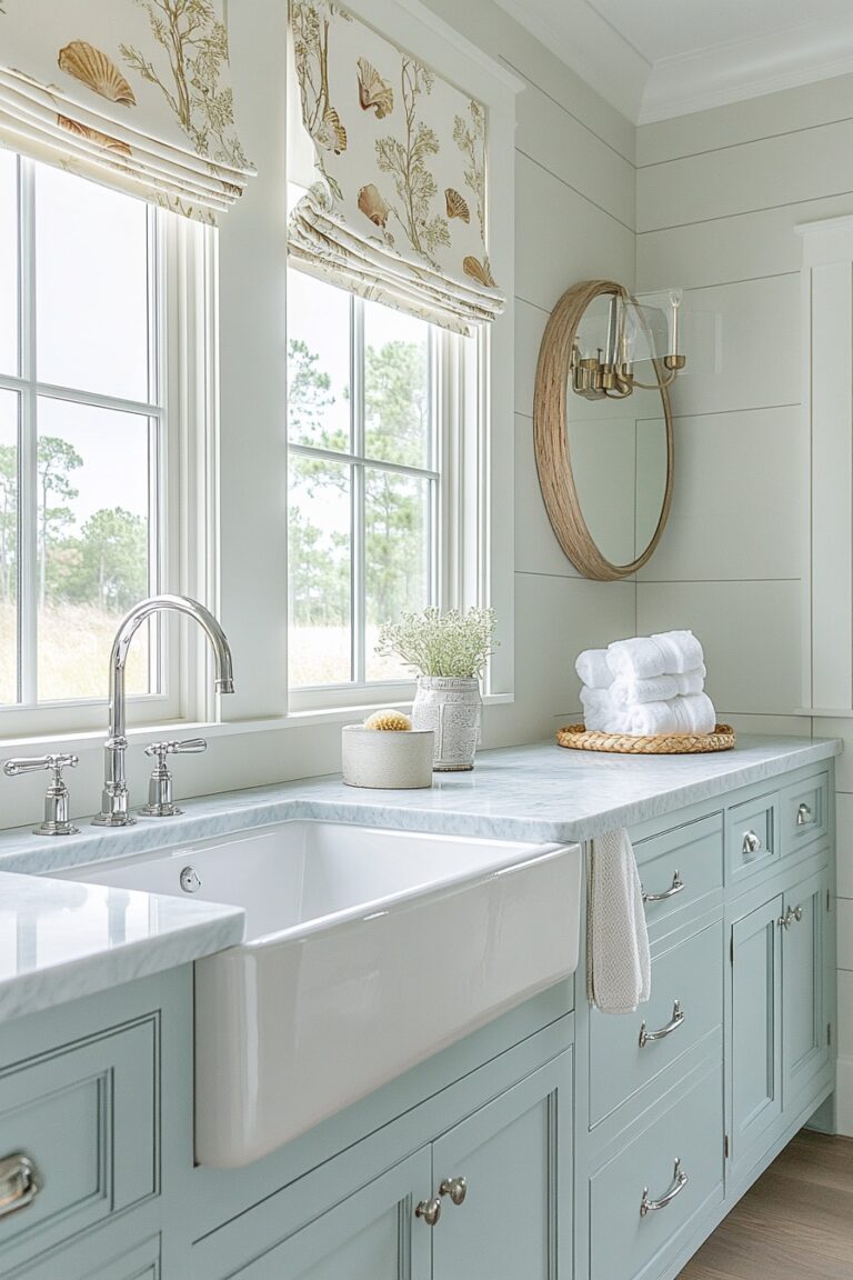 29 Coastal Farmhouse Bathroom Ideas To Transform Your Washroom Into A ...