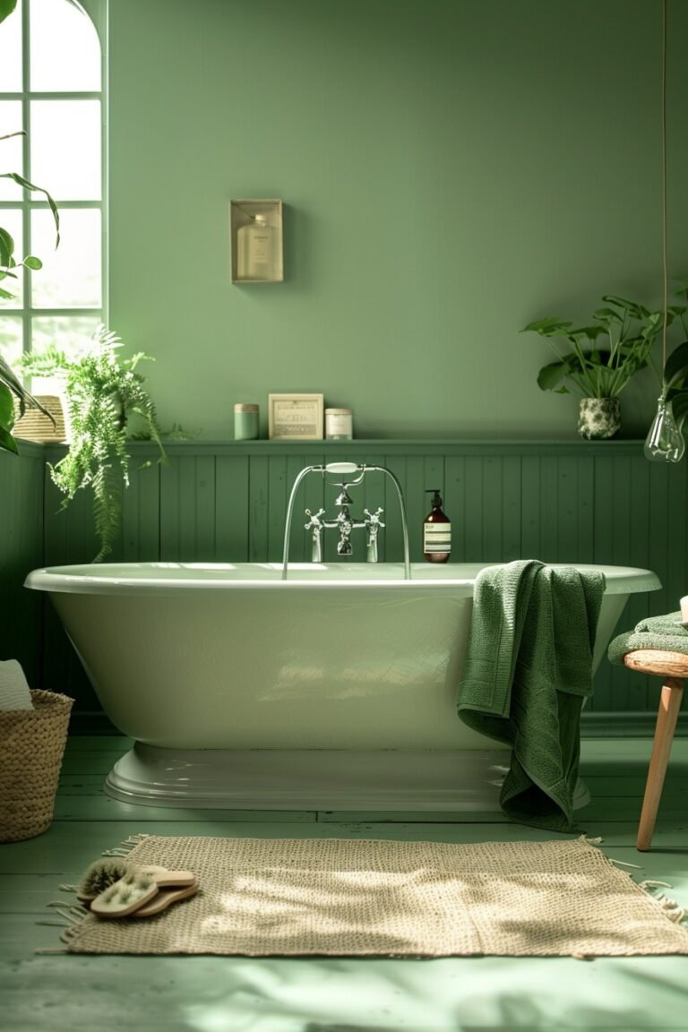 29 Green Bathroom Decor Ideas To Transform Your Space With Earthy ...