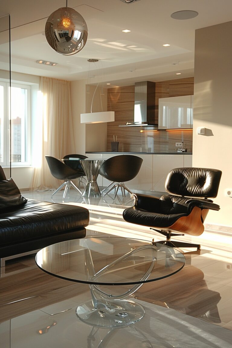 Stunning Glossy Finish Contemporary Apartment Design Inspiration image