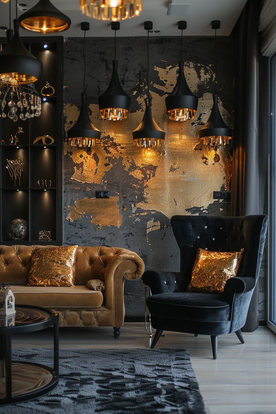 Beautiful view of Gold Accents For Urban Apartment Decor