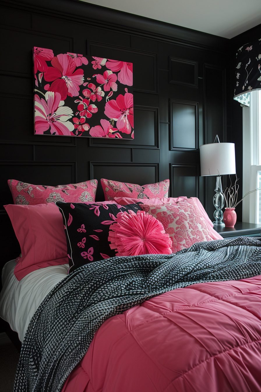 29 Pink And Black Bedroom Ideas To Achieve A Perfect Balance Of Soft And Edgy - Learn California