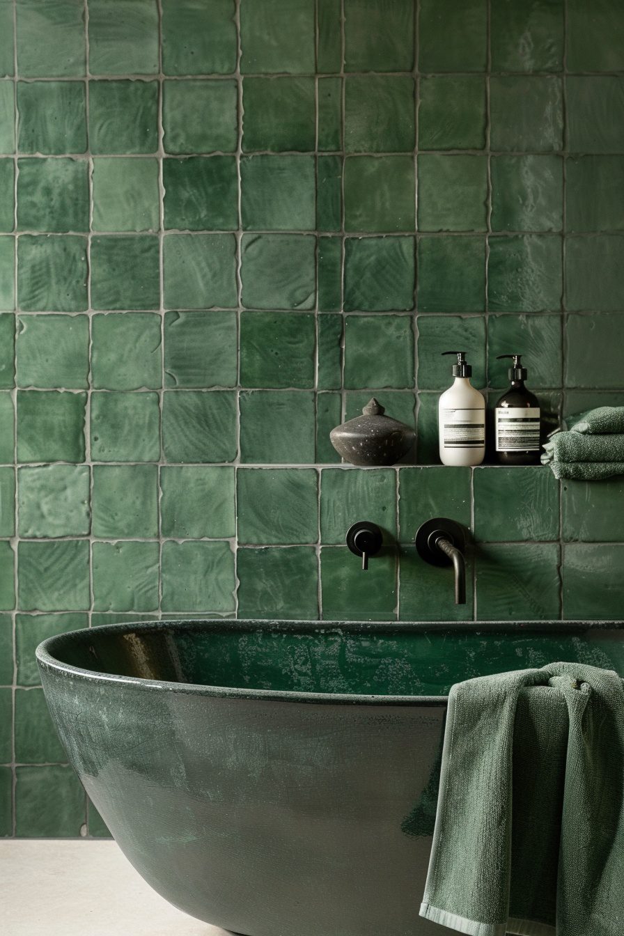 29 Green Bathroom Decor Ideas To Transform Your Space With Earthy ...