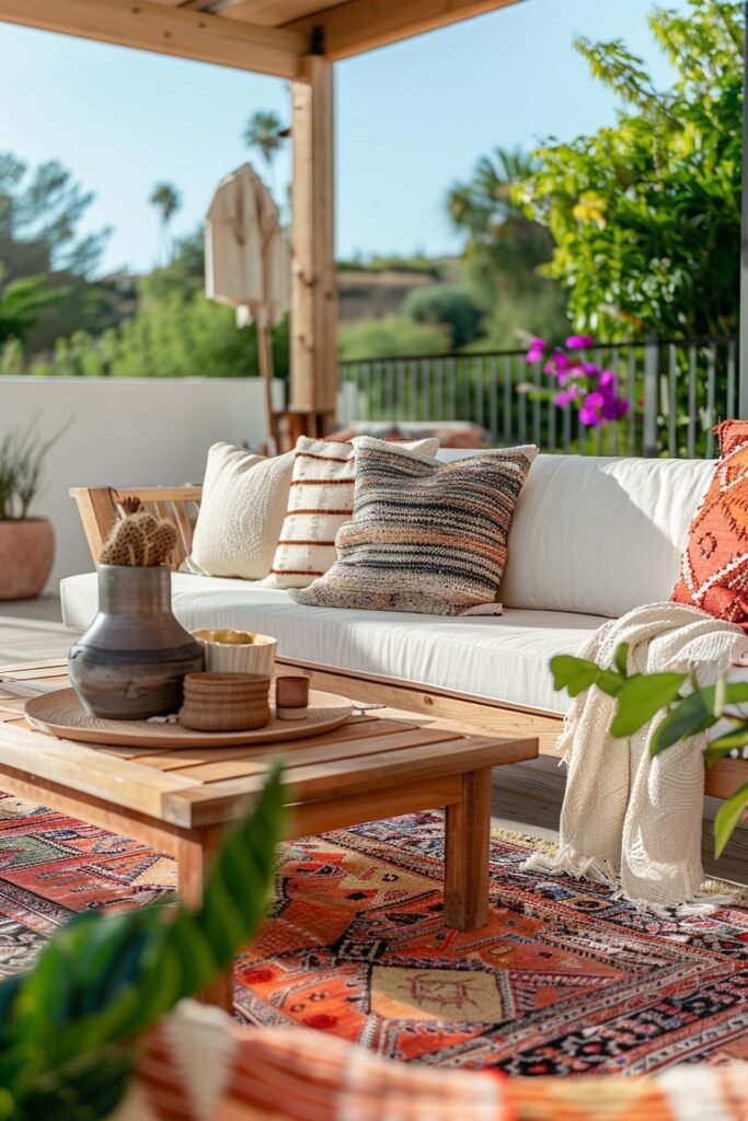 Layered Scandi Boho Patio Textures