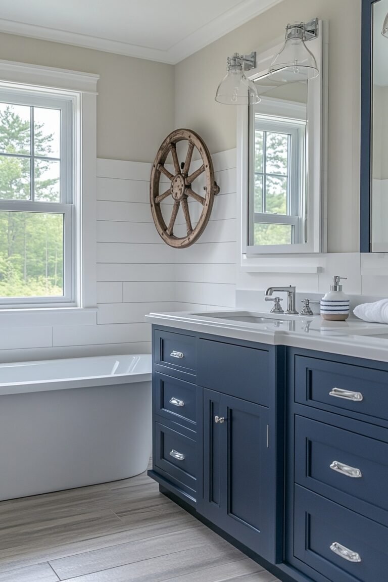 29 Coastal Farmhouse Bathroom Ideas To Transform Your Washroom Into A ...
