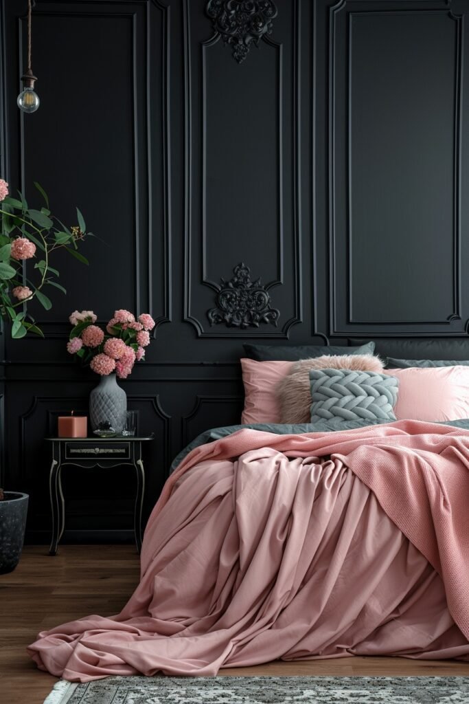 Minimalist Pink and Black Simplicity