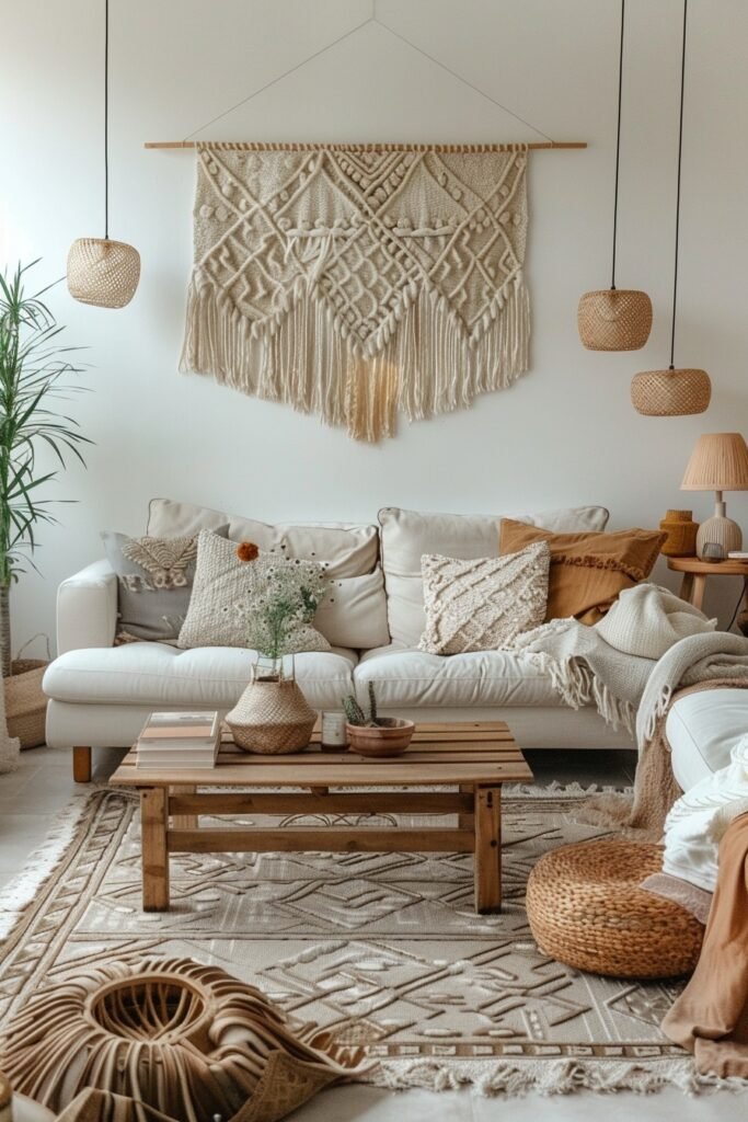 Minimalist Scandi Boho Lounge