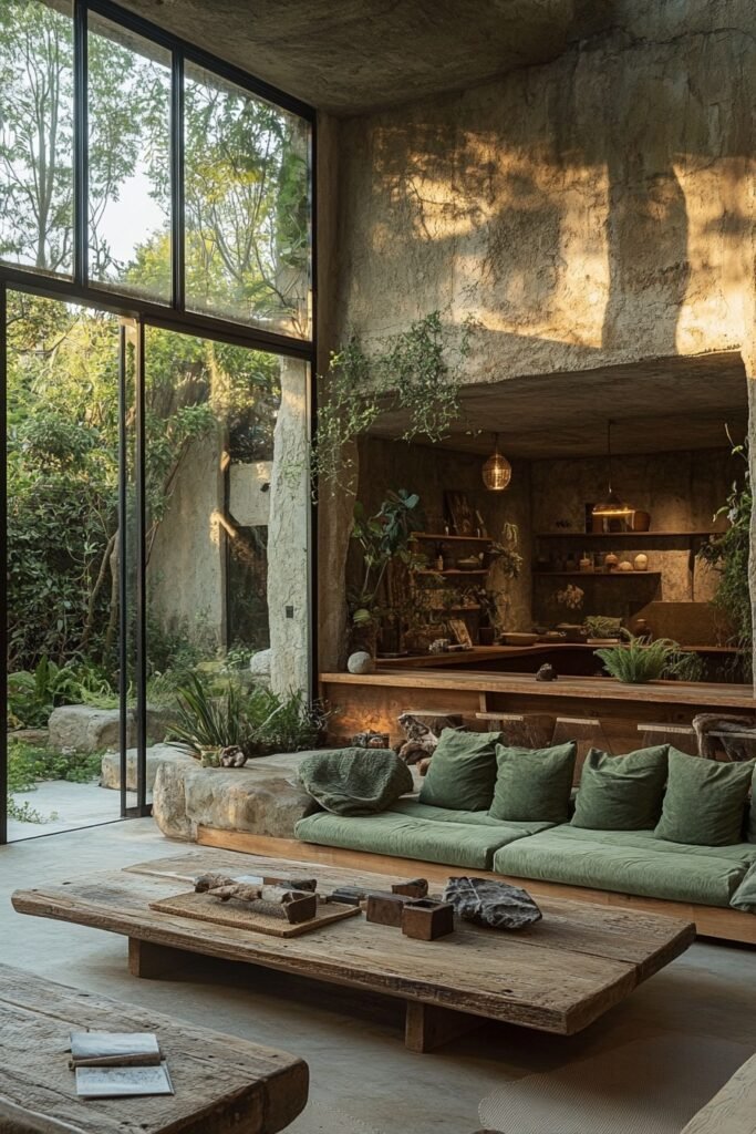 Nature-Inspired Biophilic Lounge