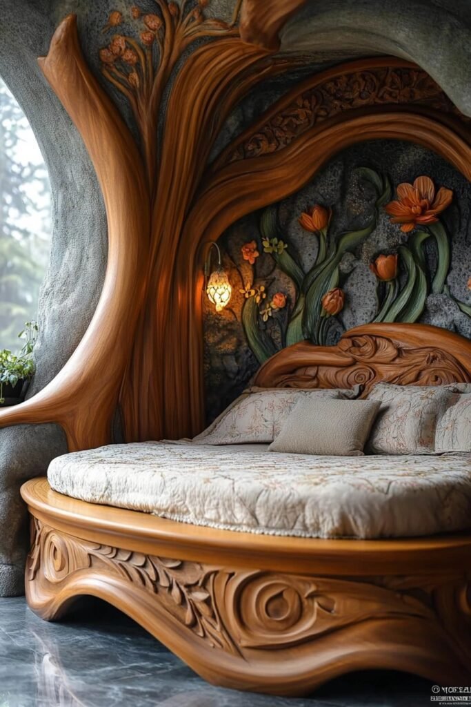 Neutral Nouveau Bedroom