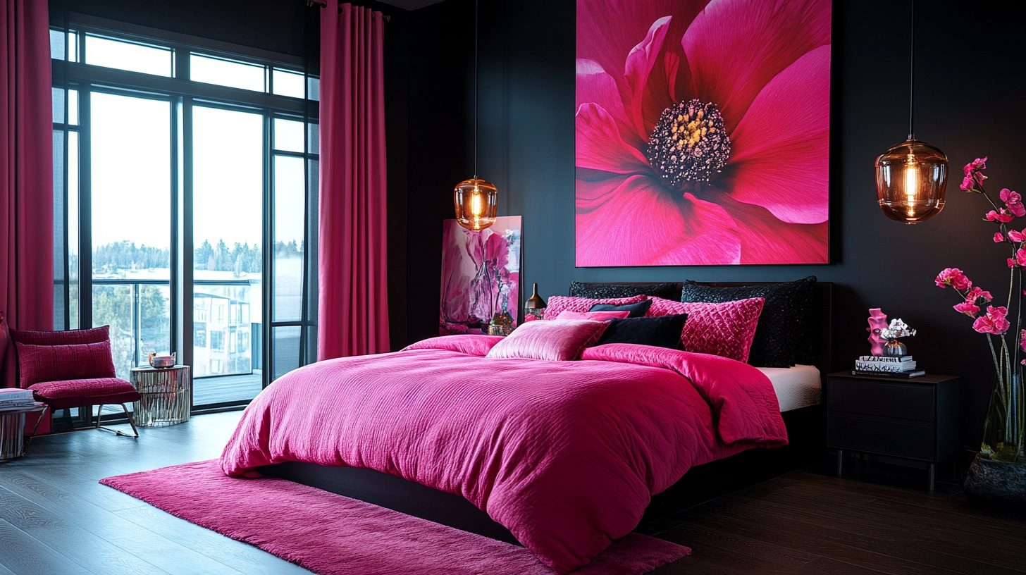 Hot Pink And Black Room Ideas 9 Hot Pink, Black & White Office Decor