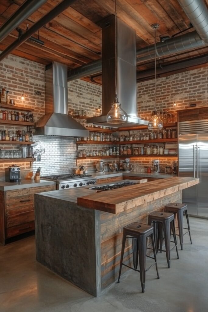 Rustic Industrial Chef’s Space