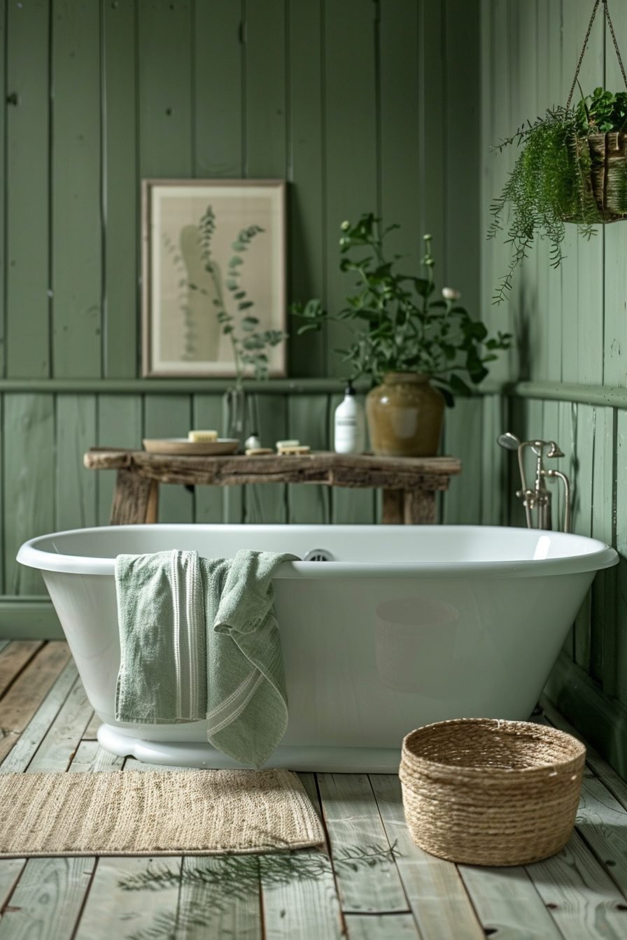 29 Green Bathroom Decor Ideas To Transform Your Space With Earthy ...