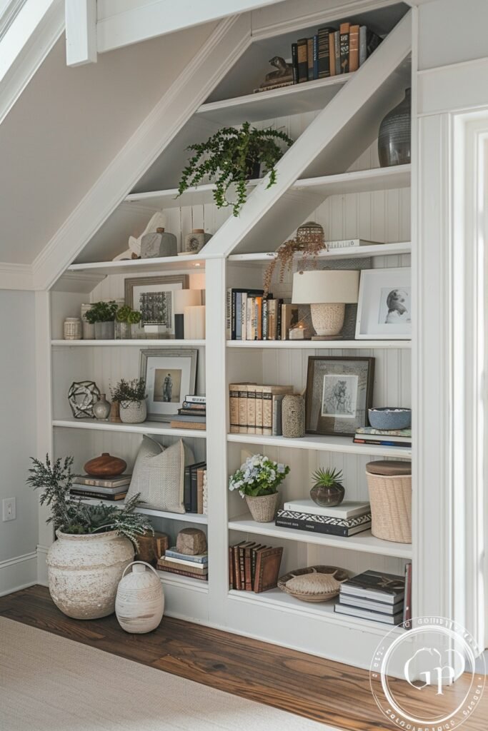 Stylish Under-Stair Display Shelves