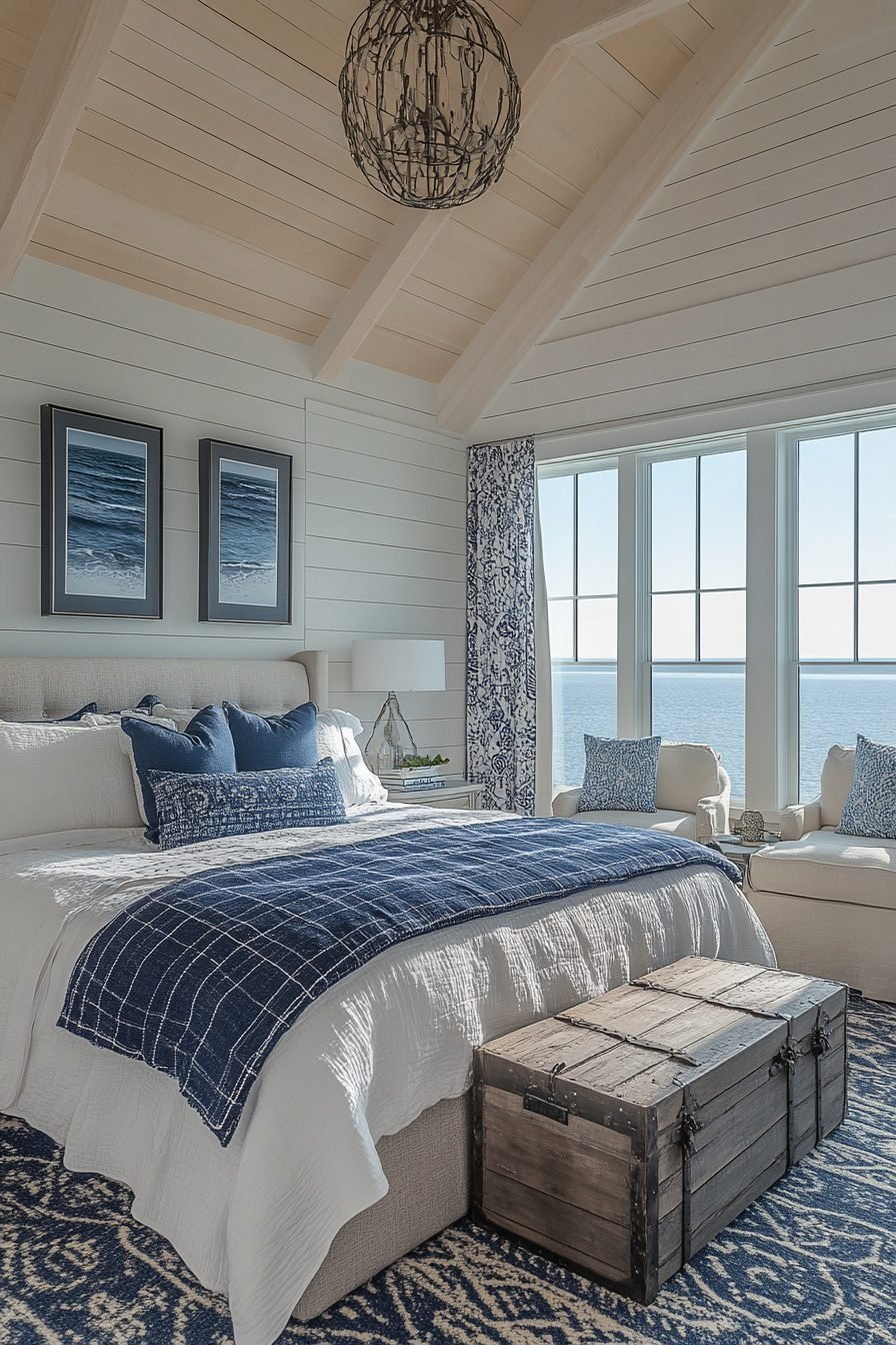 29 Coastal Farmhouse Bedroom Ideas To Create Your Dream Seaside Escape - Learn California