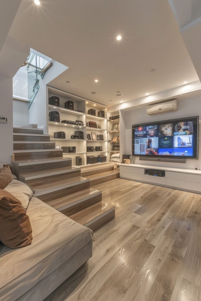 Under-Stair Media Storage