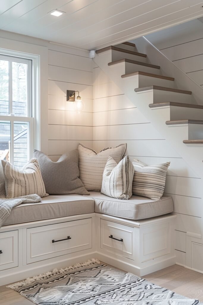 Under-Stair Seating with Storage