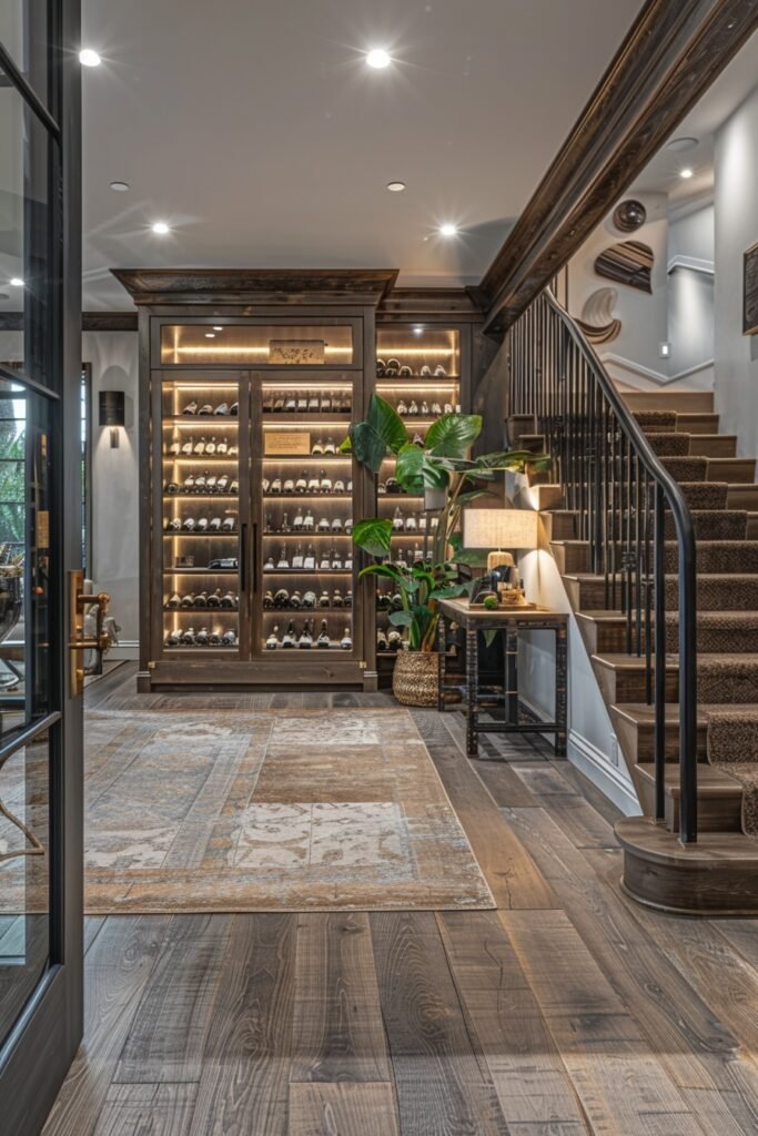 Under-Stair Wine Display