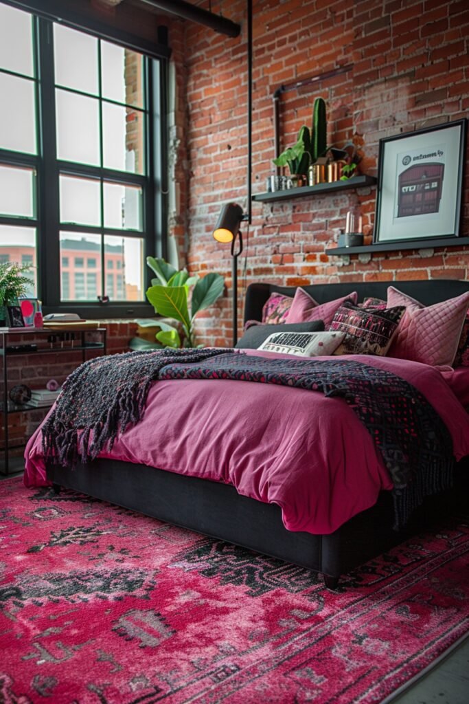 Urban Loft with Pink and Black Edginess