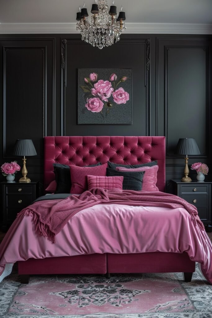 Velvety Pink and Black Richness