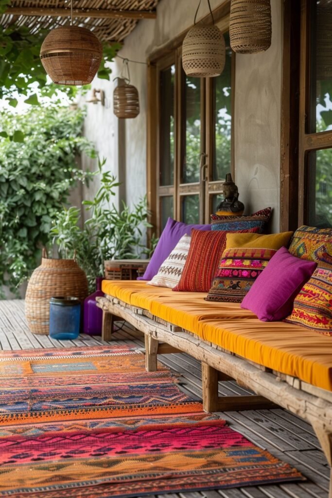 Vibrant Scandi Boho Patio Colors