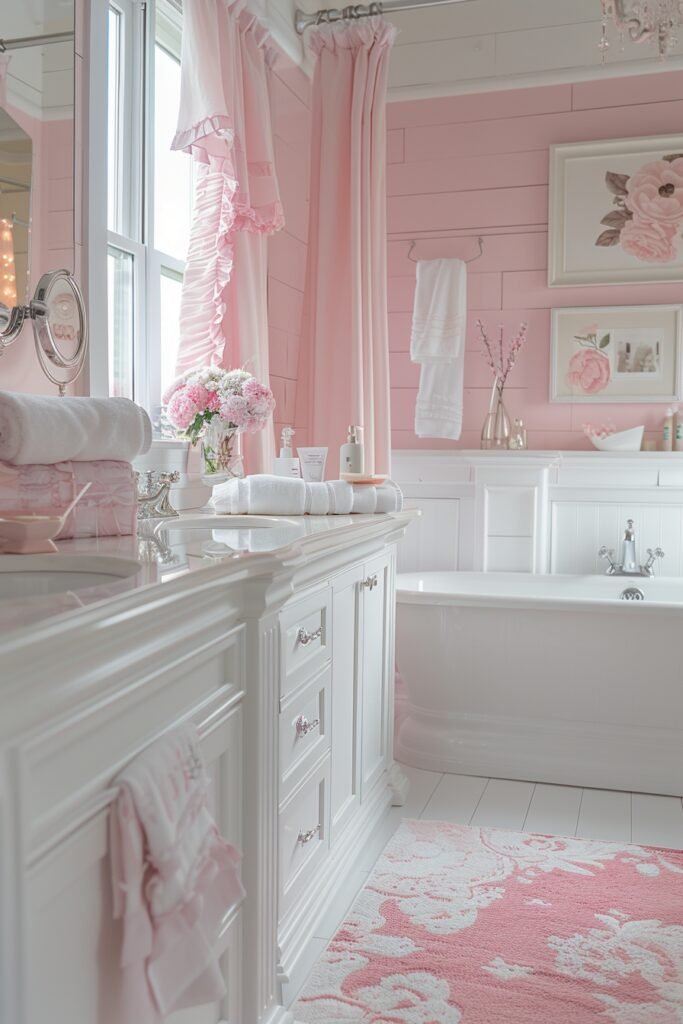 Whimsical Pink & White