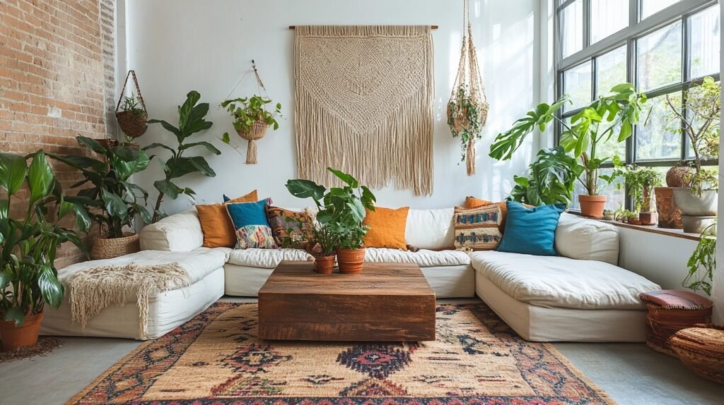 scandi boho living room