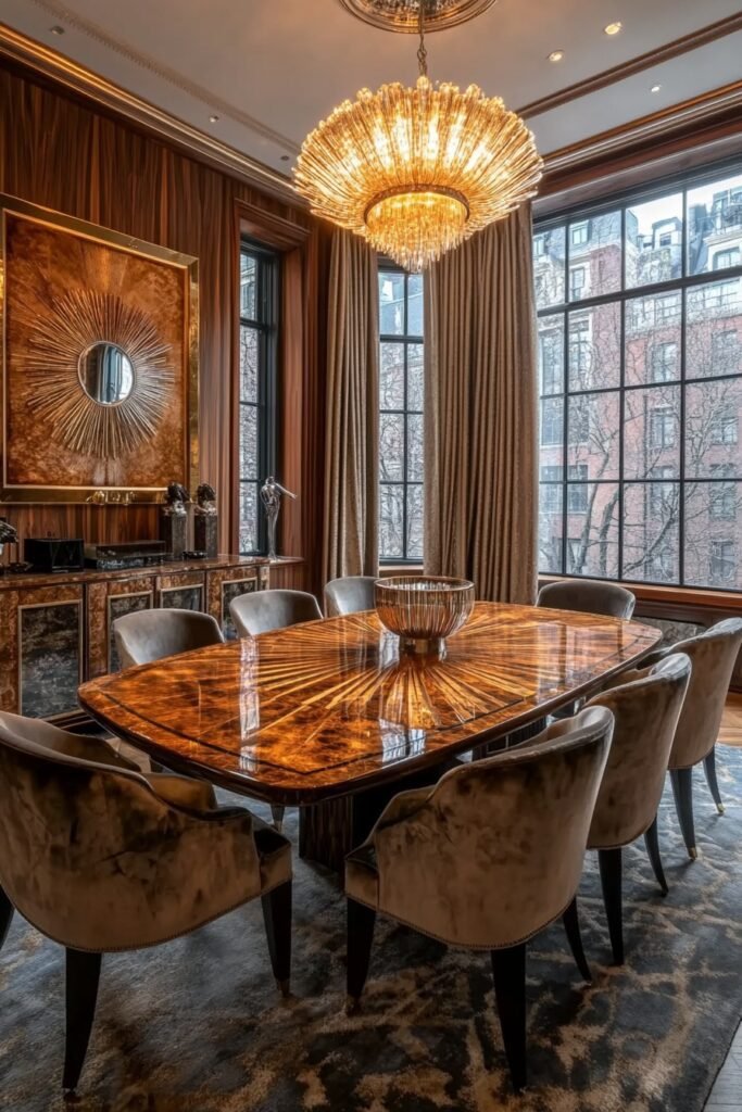 Art Deco Apartment Dining Space