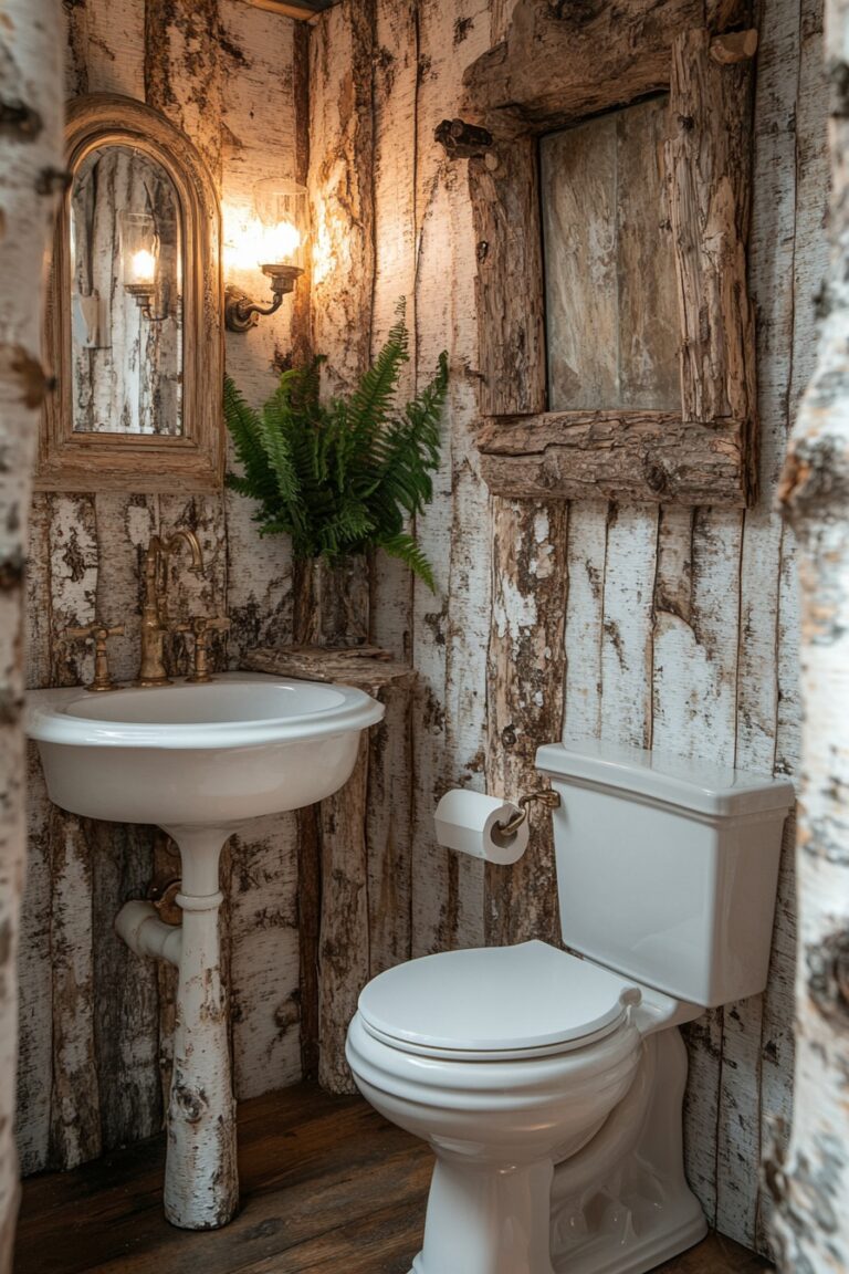 29 Small Log Cabin Interior Bathroom Ideas For A Relaxing And Efficient ...