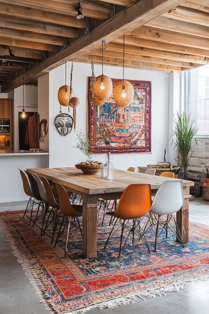 Bohemian Apartment Dining Area