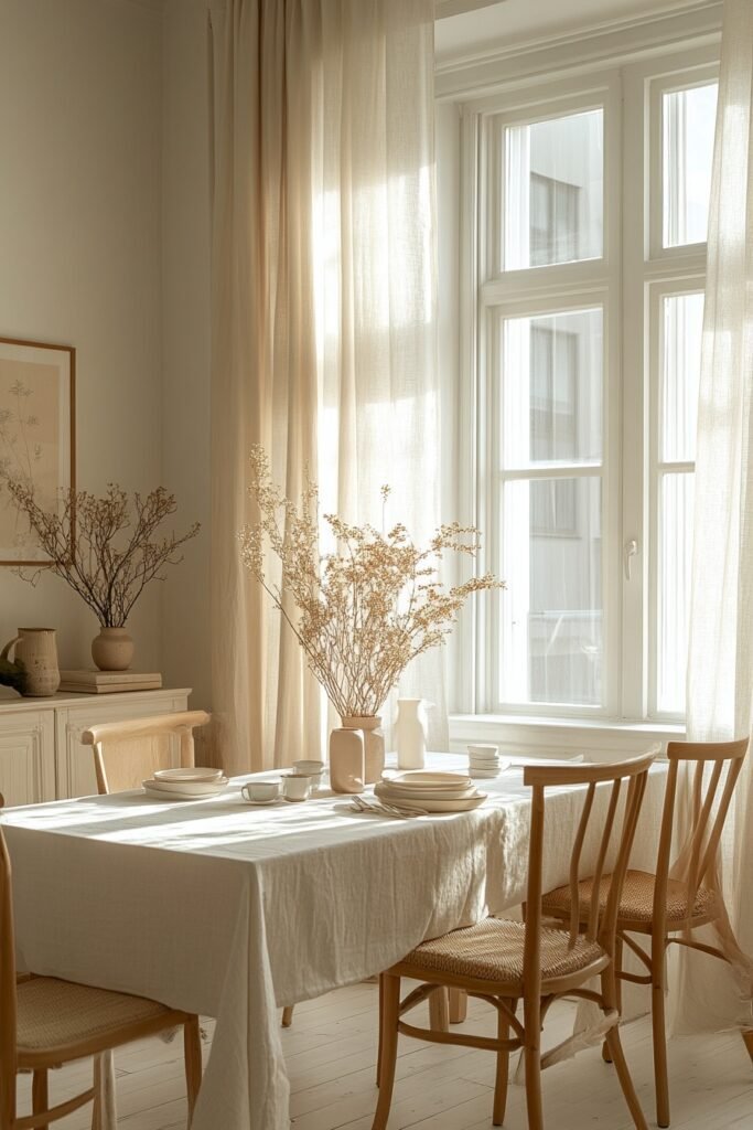 Bright and Airy Apartment Dining Area