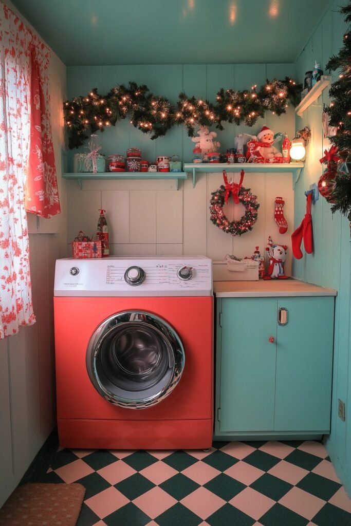 Cheery Retro Laundry Room