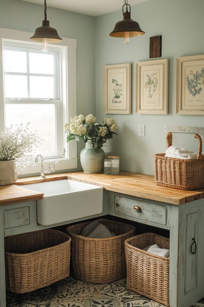 Coastal Laundry Room