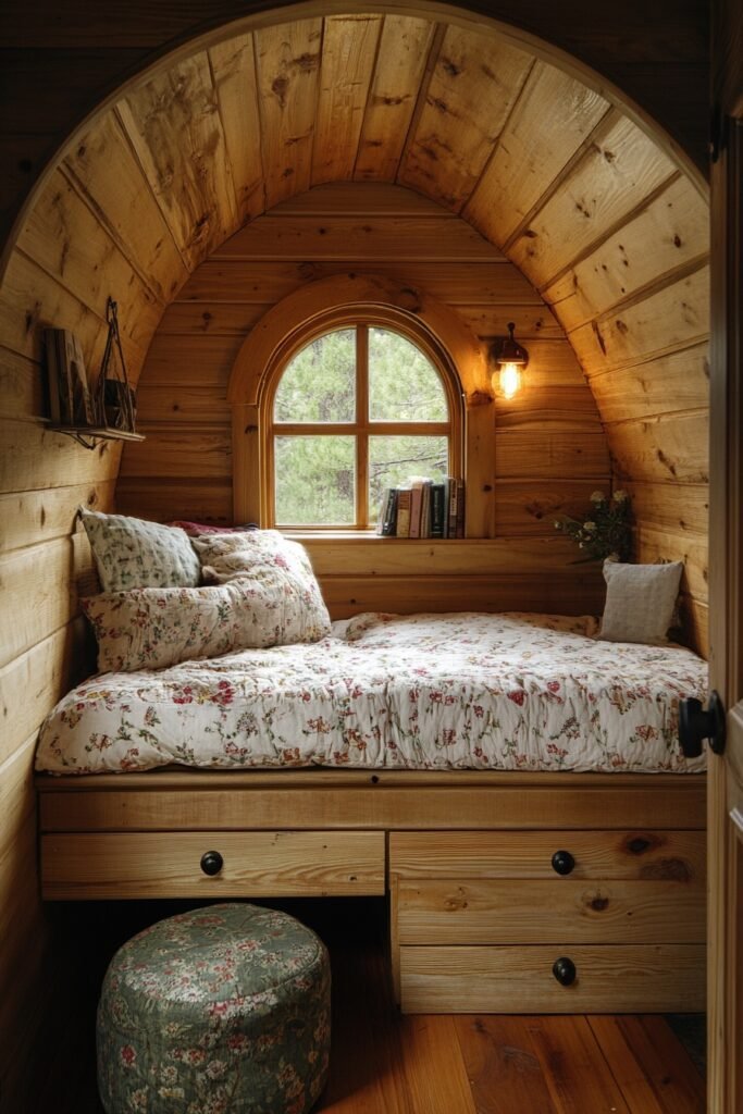 Compact Comfort in Tiny Cabin