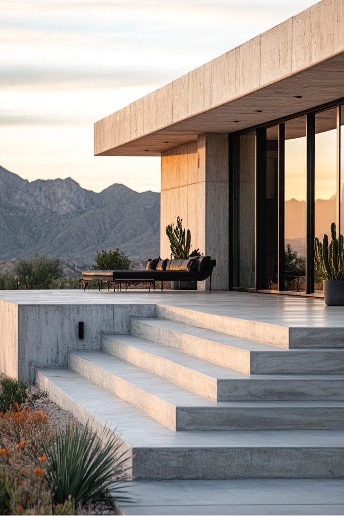 Concrete Minimalist Porches