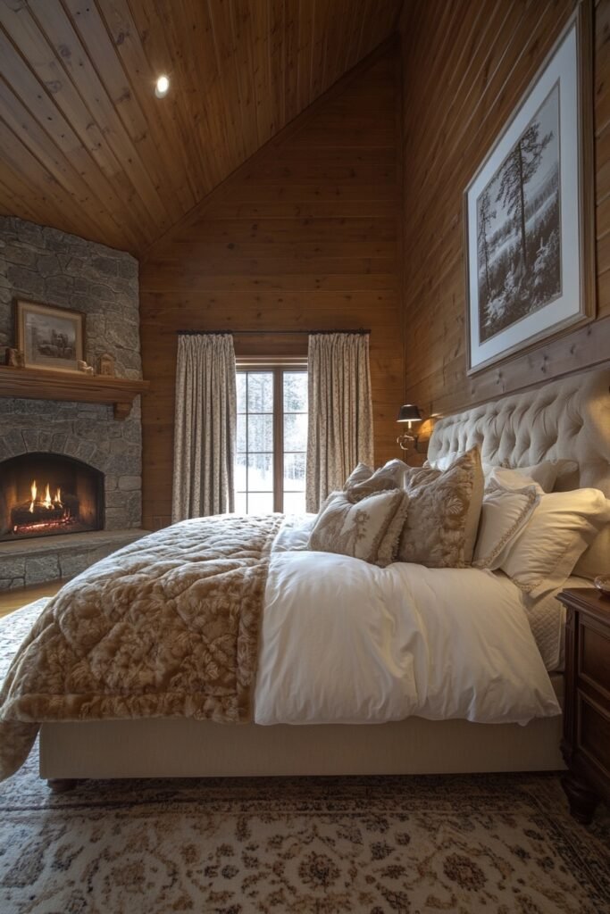 Elegantly Rustic Cabin Bedroom