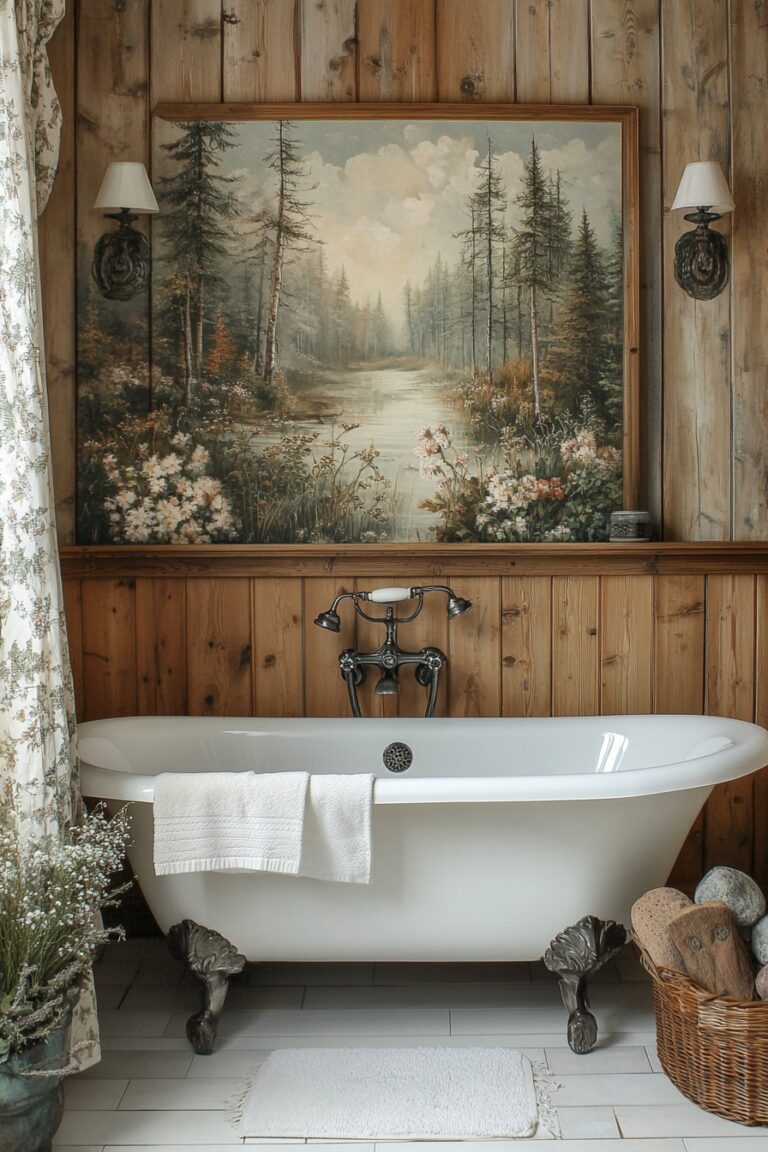 29 Small Log Cabin Interior Bathroom Ideas For A Relaxing And Efficient ...