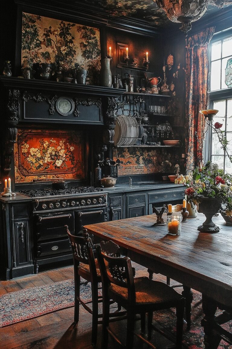 29 Western Gothic Kitchen Ideas To Transform Your Space With Dark Charm ...