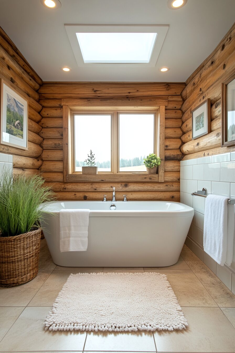 29 Small Log Cabin Interior Bathroom Ideas For A Relaxing And Efficient ...