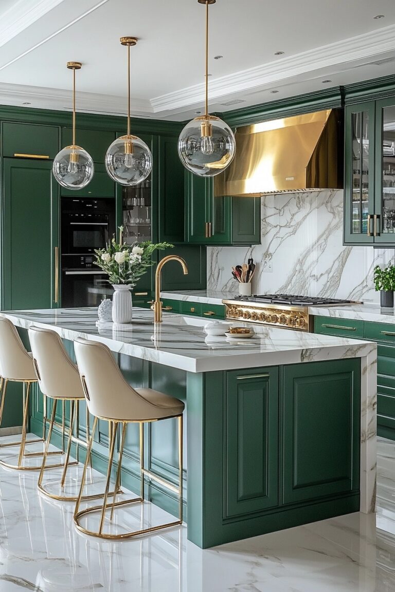 29 Green Kitchen Designs To Add A Touch Of Elegance And Freshness ...