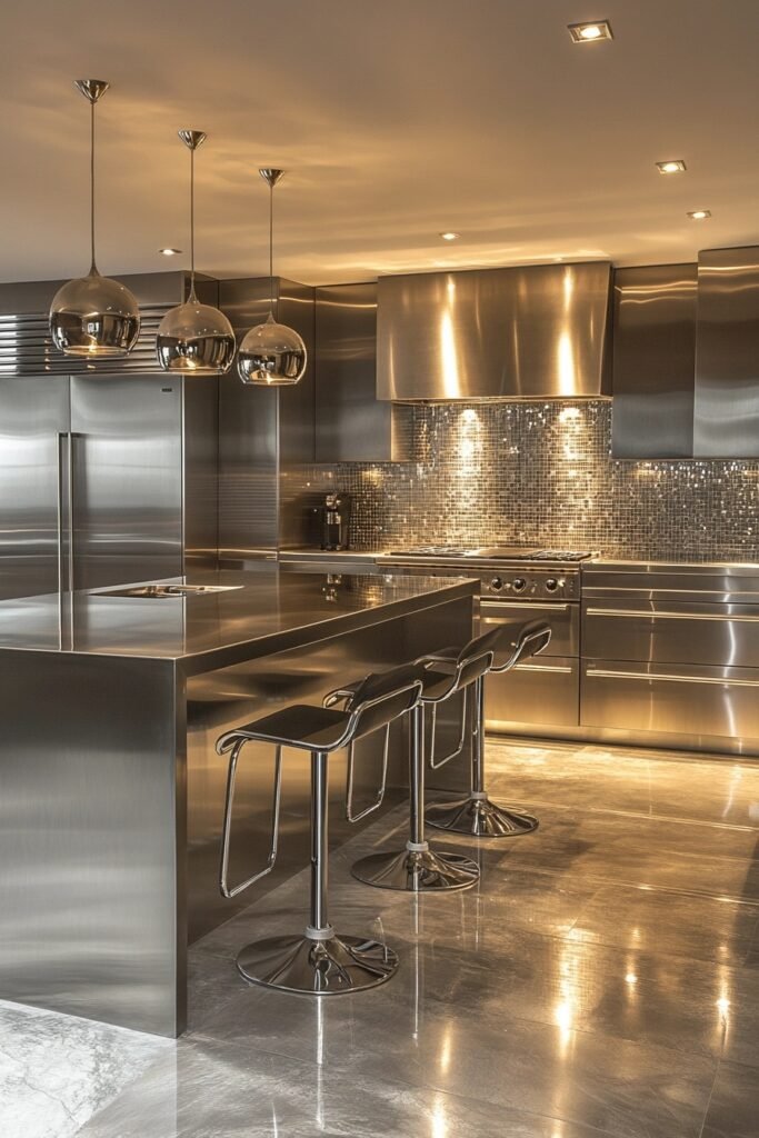 Metallic Modern Kitchen